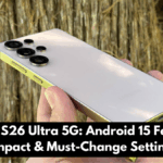 Galaxy S26 Ultra 5G: Android 15 Features, Battery Impact & Must-Change Settings (India)