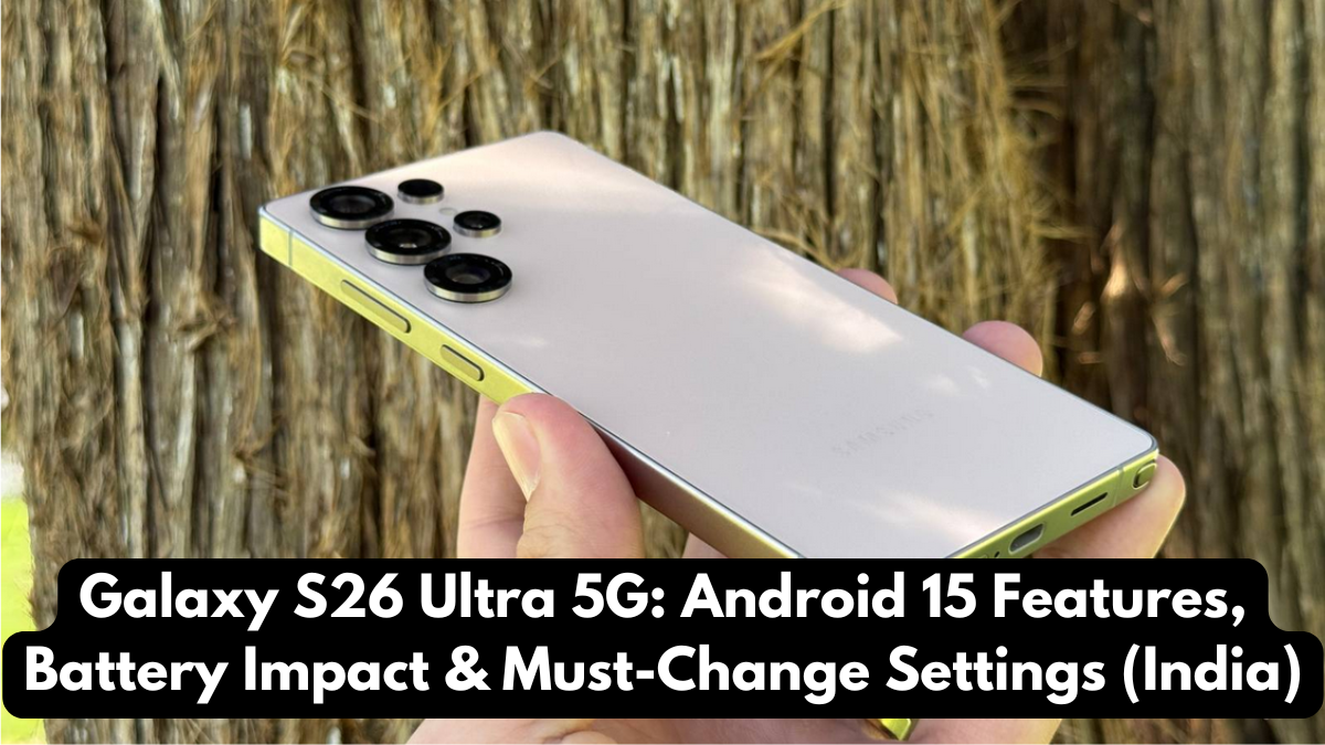 Galaxy S26 Ultra 5G: Android 15 Features, Battery Impact & Must-Change Settings (India)
