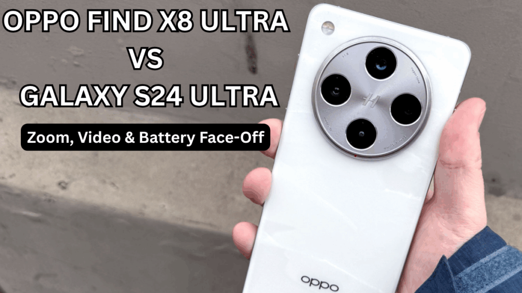 OPPO Find X8 Ultra vs Galaxy S24 Ultra: Zoom, Video & Battery Face-Off