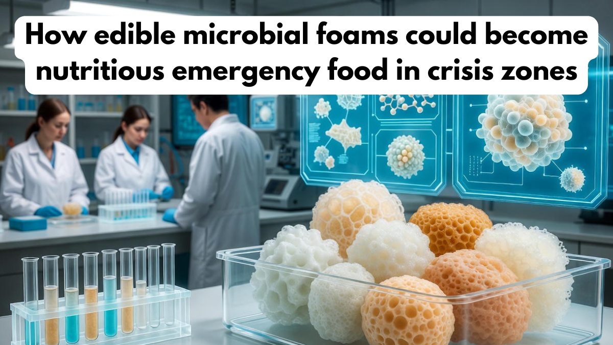 How edible microbial foams could become nutritious emergency food in crisis zones