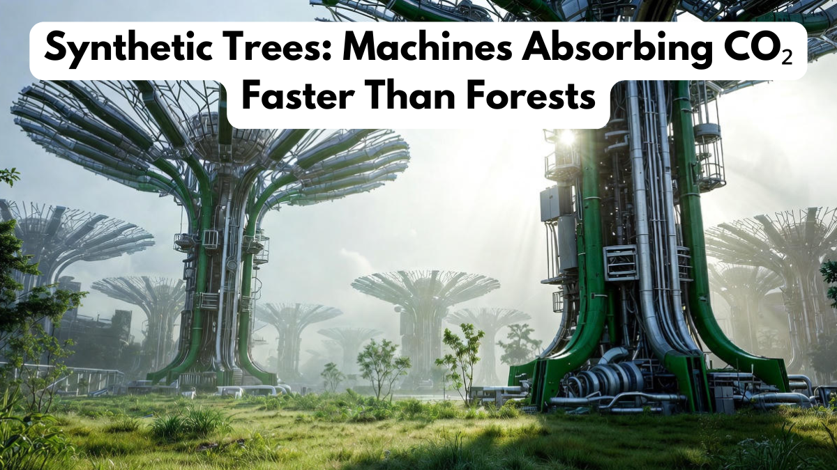 Synthetic Trees: Machines Absorbing CO₂ Faster Than Forests