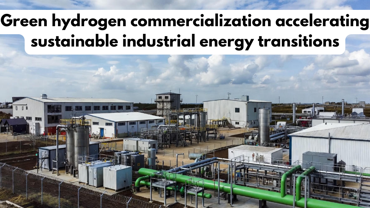 Green hydrogen commercialization accelerating sustainable industrial energy transitions