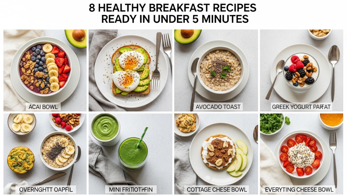 8 Healthy Breakfast Recipes Ready in Under 5 Minutes